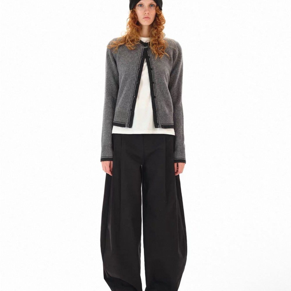 Grey wool cardigan